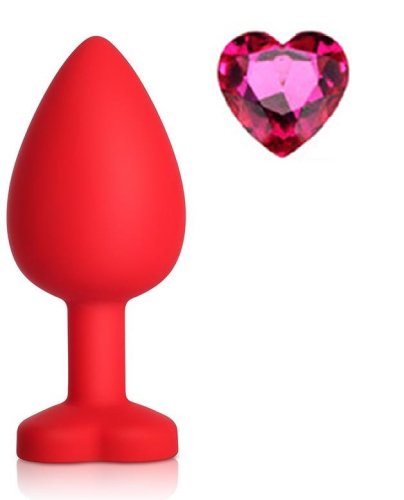 Dop Anal Glammy Large Silicon Rosu/Roz Guilty Toys