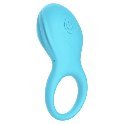 Inel de Penis Blue Lagoon 10 Moduri Vibratii Silicon USB Albastru The Candy Shop