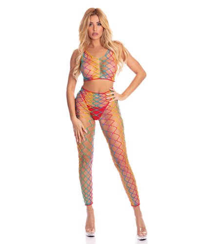 Set 2 Piese Lenjerie Bodystocking Multicolor OS