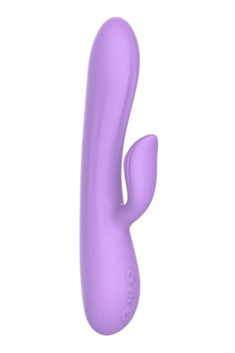 Vibrator Rabbit Purple Rain 10 Moduri Vibratii Silicon USB Mov 22.8 cm The Candy Shop